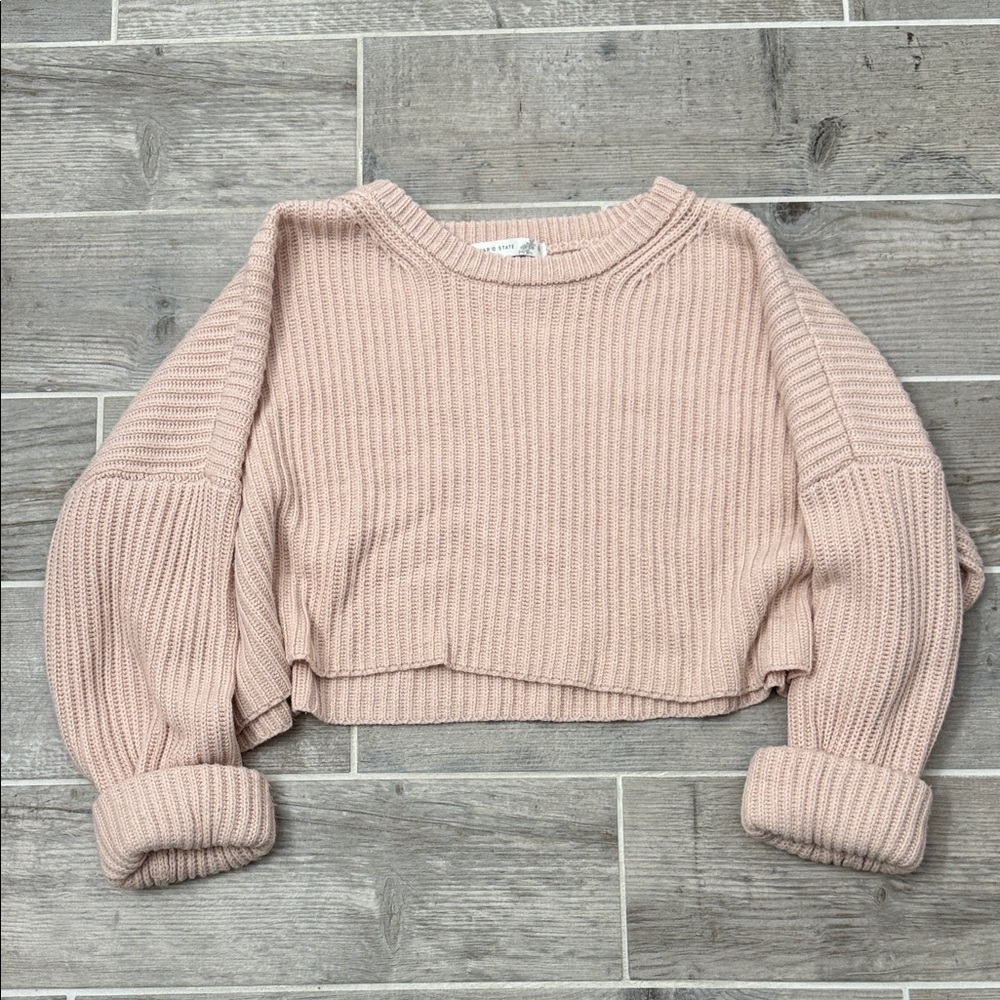 Altar'd State Soft Pink Knit Top